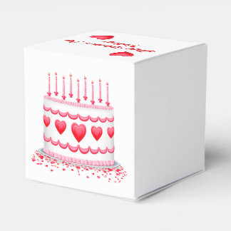 Valentine's Day Birthday Cake Customizable Candles Favour Box