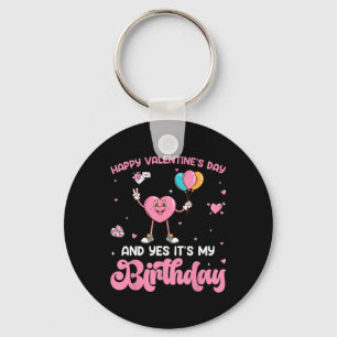 Valentines Day Birthday Heart Loving Chocolate Cup Key Ring