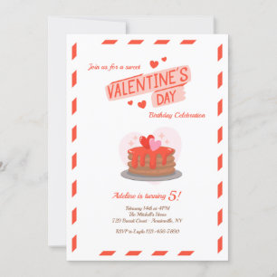 Valentine's Day Birthday Party Invitation