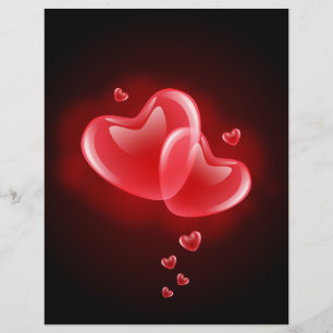 Valentine's day blazing hearts flyer