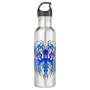 Valentine's Day Blue Heart Tribal Tattoo 710 Ml Water Bottle