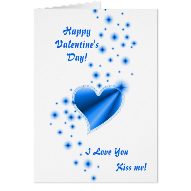 Valentine's Day  - blue Rainbow heart (Front)