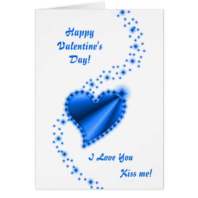 Valentine's Day  - blue Rainbow heart (Front)