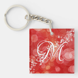 Valentine's Day Bokeh Hearts Key Ring