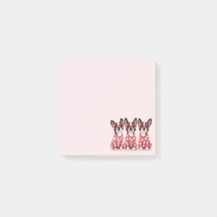 Valentines Day Boston Terrier Dogs Post-it Notes