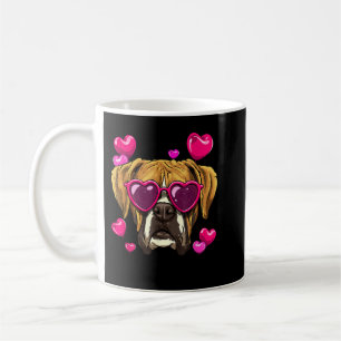 Valentines Day Boxer  Boxer Dog Face Heart Boxer L Coffee Mug