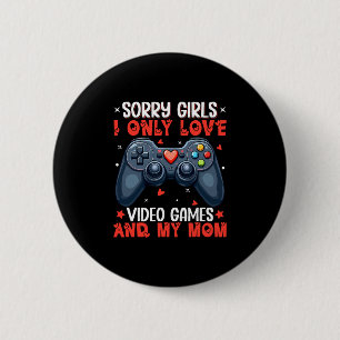 Valentines Day Boys Kids Son Video Games Funny Gam 6 Cm Round Badge
