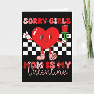 Valentines Day Boys Kids Sorry Girls Mommy Is My V Card