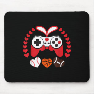 Valentines Day Boys Men Hearts Gaming Basketball B Mouse Mat