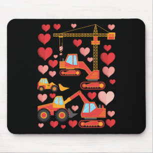 Valentines Day Boys Truck Kids Hearts Toddler  Mouse Mat