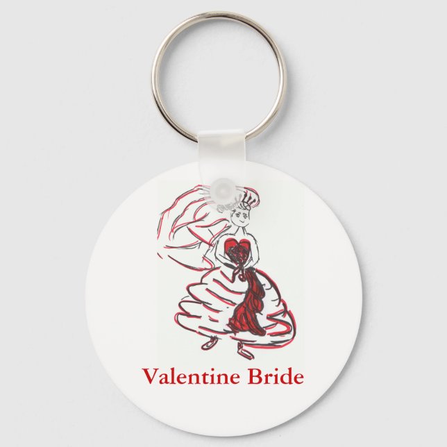 Valentine's Day Bride Key Ring (Front)