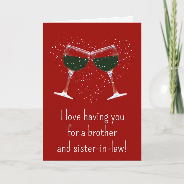 Valentine's Day Brother and Sister in Law Funny Card (Front)