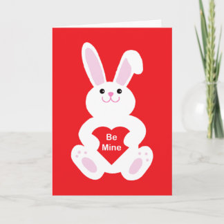 Valentine's Day Bunny | Be Mine Holiday Card