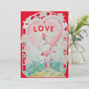 Valentine's Day Bunny Love Card