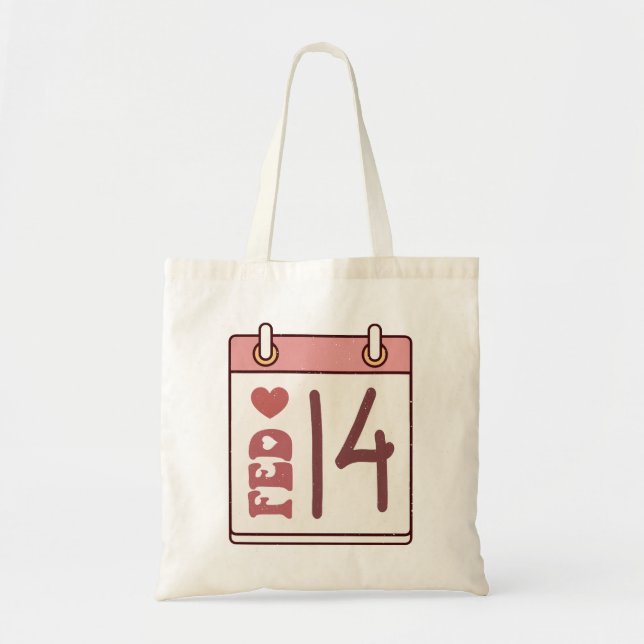Valentine's Day Calendar Tote Bag (Front)