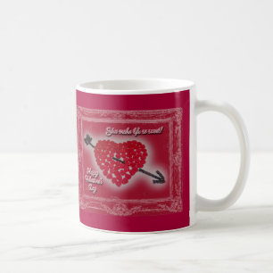 Valentine's Day Candy Heart Greeting Coffee Mug