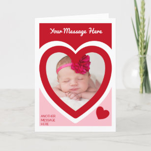 Valentine's Day Candy Hearts Box Custom Photo Card