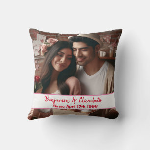 Valentines Day Candy Hearts Custom Photo Spanish Cushion