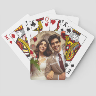 Valentines Day Candy Hearts Custom Photo Spanish Playing Cards