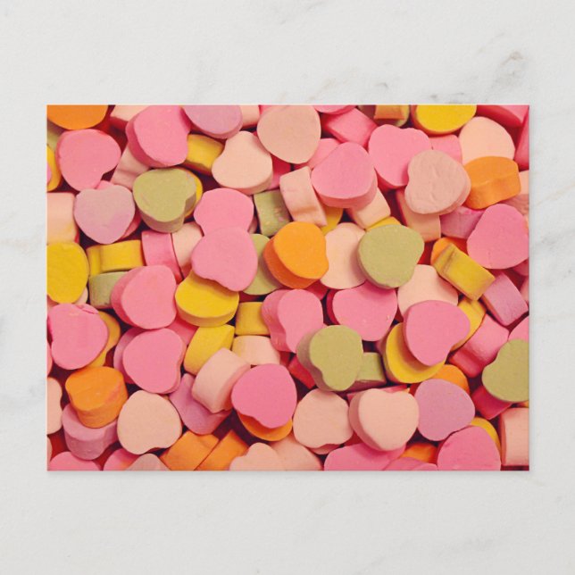 Valentine's Day Candy Hearts Holiday Postcard (Front)