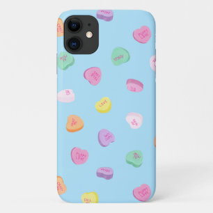 Valentines Day Candy Hearts Pattern iPhone 11 Case