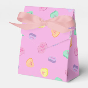 Valentines Day Candy Hearts Pattern Favour Box