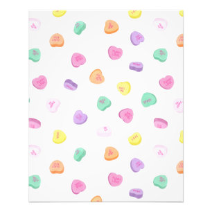 Valentines Day Candy Hearts Pattern Photo Print