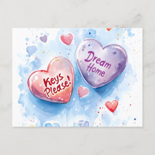 Valentine's Day Candy Realty Home Seller Marketing Postcard
