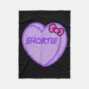 Valentines day candy sweet hearts love shortie fleece blanket