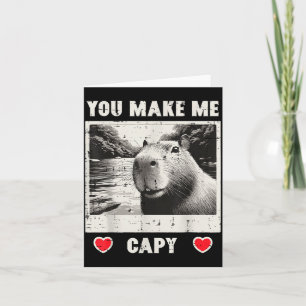 Valentines Day Capybara Selfie Make Me Capy Men Wo Card