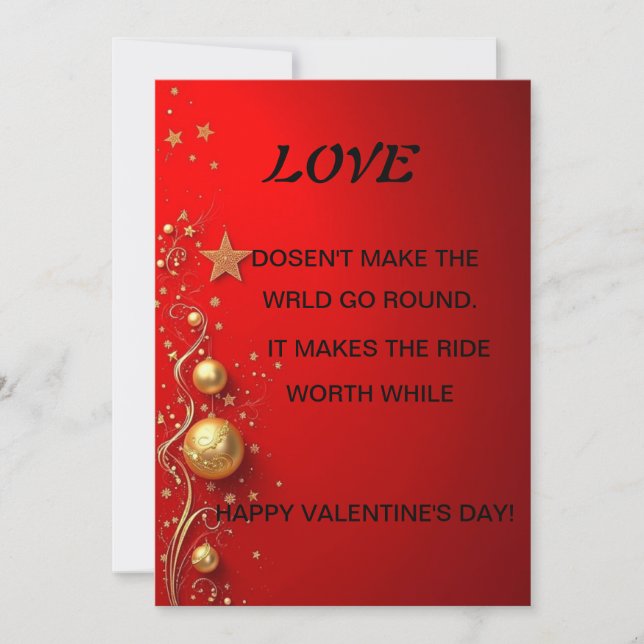 Valentines Day Card (Front)