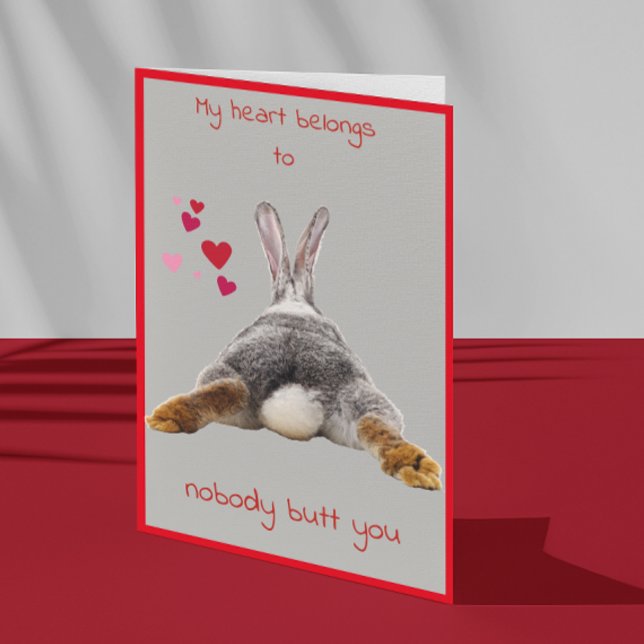 Valentines Day Card Cute Bunny Butt (Creator Uploaded)