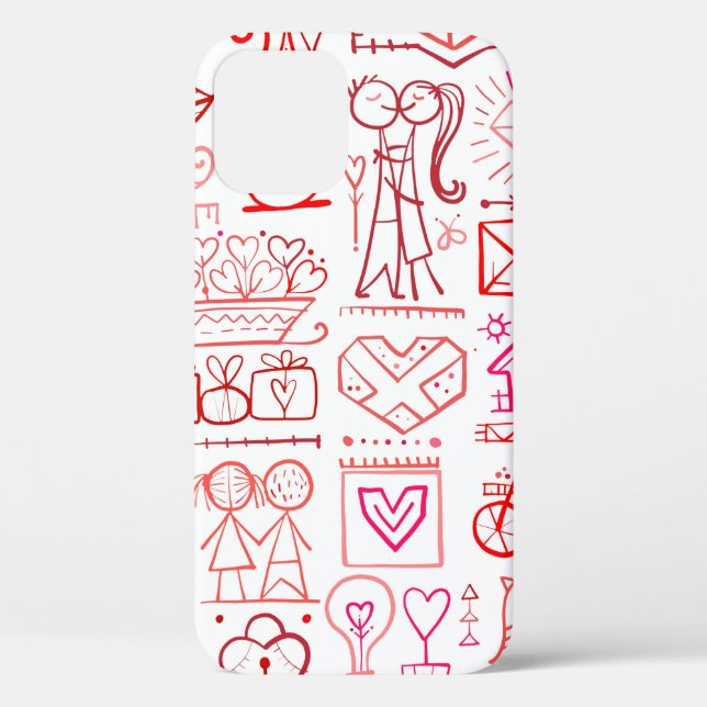 Valentine's day card design. Love and Wedding seam Case-Mate iPhone Case (Back)