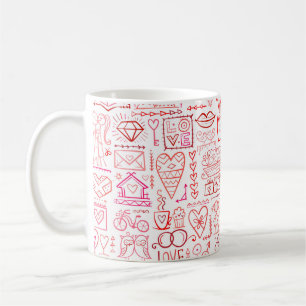 Valentine's day card design. Love and Wedding seam Coffee Mug