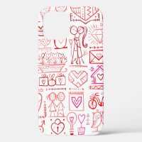 Valentine's day card design. Love and Wedding seam