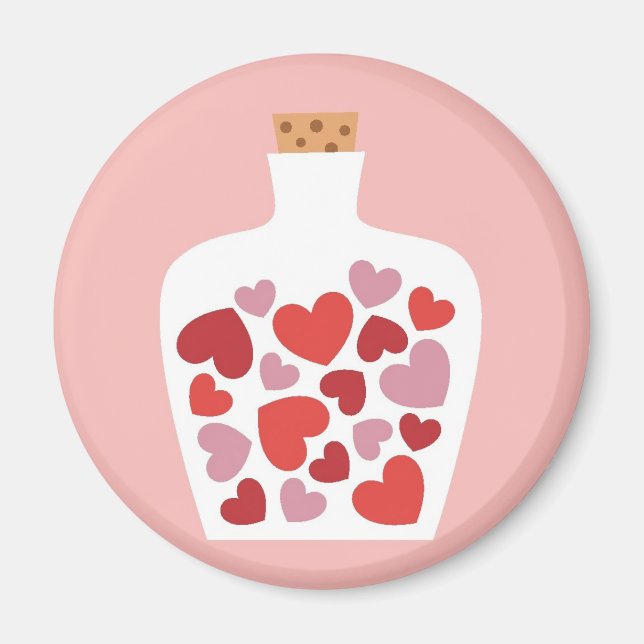 Valentine's Day card design Magnet (Front)