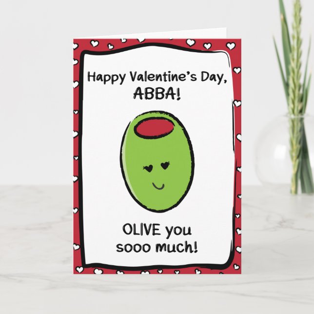 Valentine's Day Card for Abba (Front)