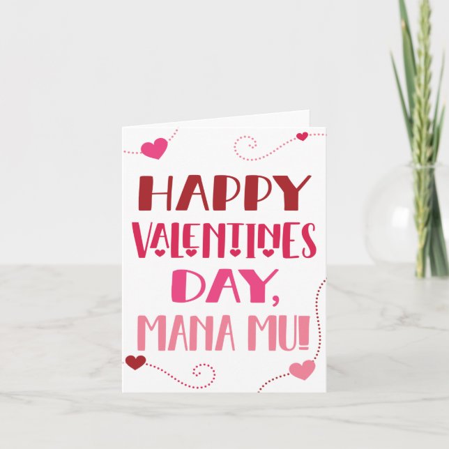 Valentine's Day Card for Mana Mu (Front)