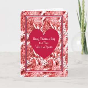 Valentine's Day Card for Special Mum with Flowers