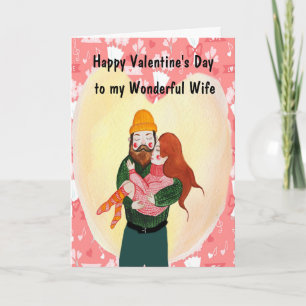 Valentine's Day Card for Wife Hearts & Flowers