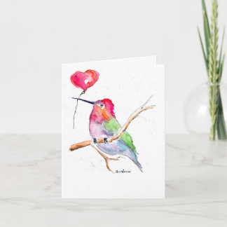 Valentine's Day  card "Humming bird in love"