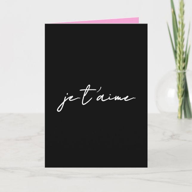 Valentine's Day Card In Contemporary Black  (Front)