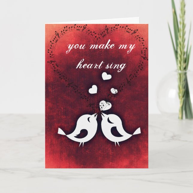 Valentine's Day Card Love Birds (Front)