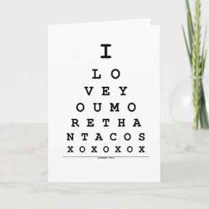 Valentines Day Card Love you more than