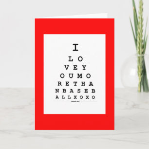 Valentine's Day card Love you more than Baseball