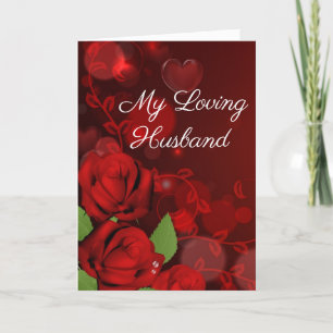 Valentine's Day Card-My Loving Husband  Holiday Card