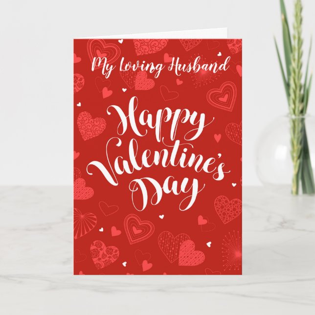 Valentine's Day Card-My Loving Husband Holiday Card (Front)