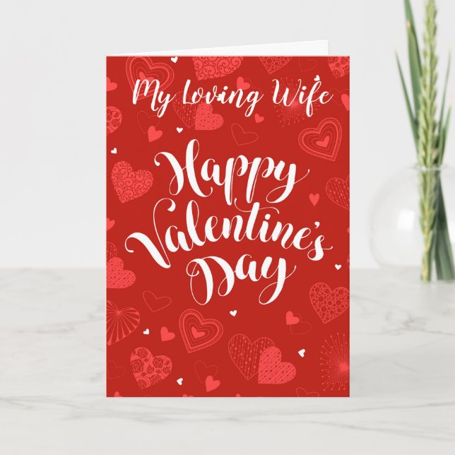 Valentine's Day Card-My Loving Wife Holiday Card (Front)