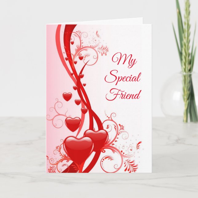 Valentine's Day Card-My Special Friend  Holiday Card (Front)