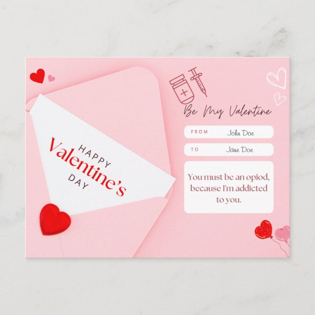 Valentines Day Card - Pharmacology Themed 2 (Front)